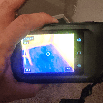 Infrared Camera to detect leaks and moisture